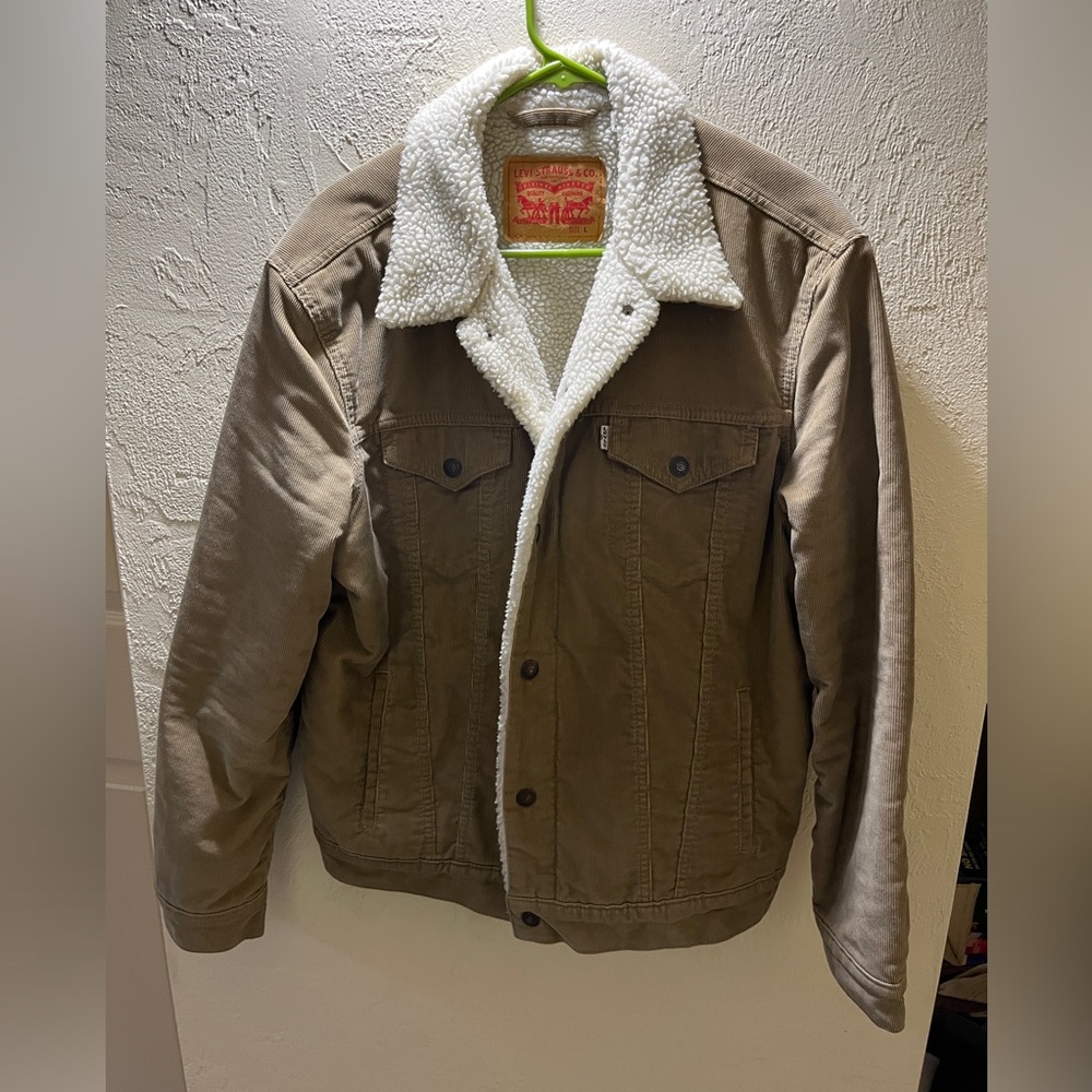 Levi's Corduroy Sherpa Lined Midweight Trucker Jacket
